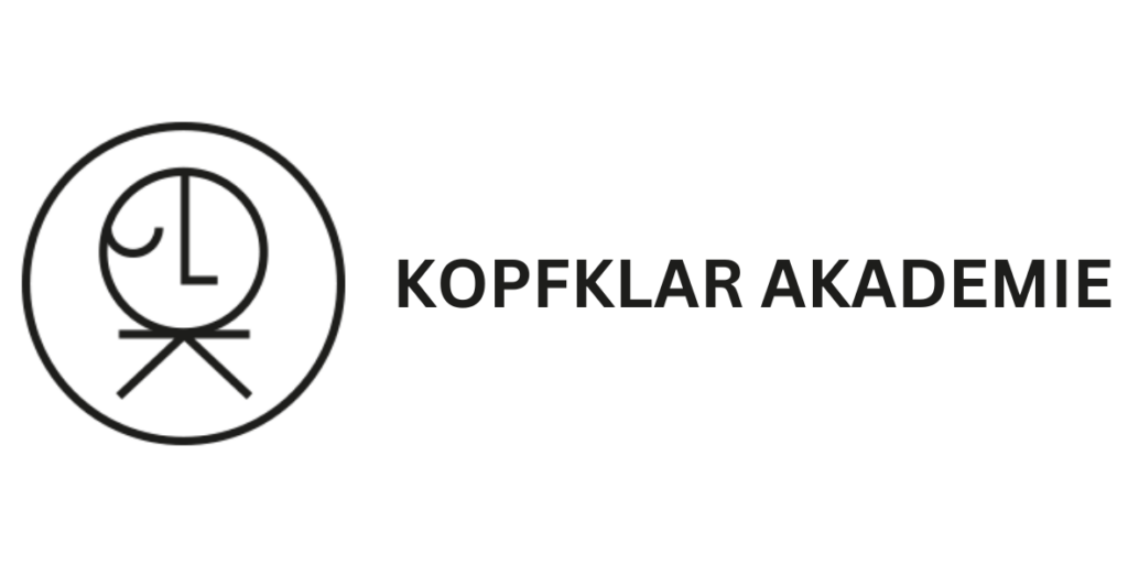 Kopfklar Akademie Logo mit Symbol und Schriftzug